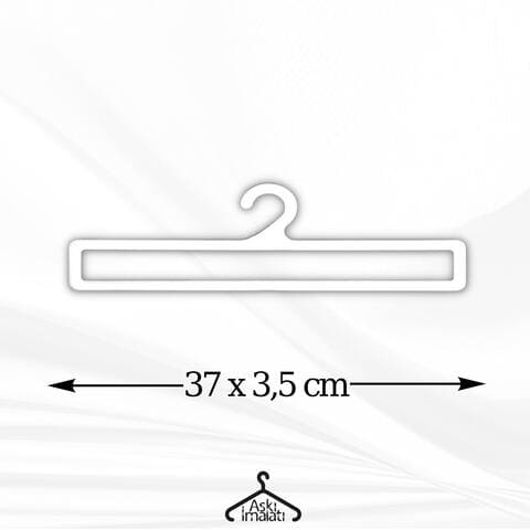 Beyaz Plastik Havlu Askısı 37cm